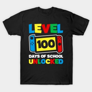 level 100 days of school unlocked gamer video games T-Shirt